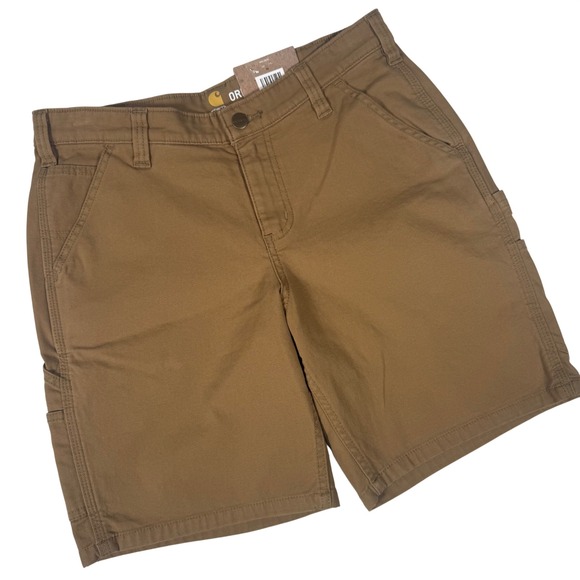 Carhartt Pants - Carhartt Crawford Shorts Womens‎ 6 Brown Rugged Flex Canvas Utility New 102094
